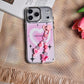 Kawaii Pink Aura Heart Case With Beaded Charm