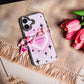 Kawaii Pink Aura Heart Case With Beaded Charm
