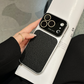 UrbanLeather Texture Black Case - iPhone