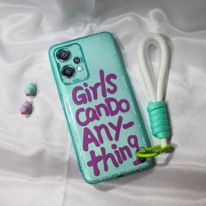 Cute Graffiti Letter Case with Lanyard