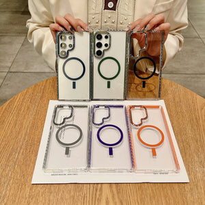 Dotted Acrylic Transparent Magnetic Case