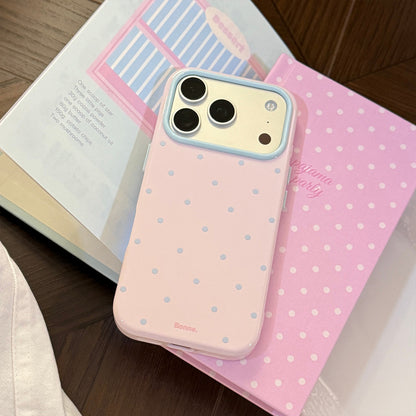 Korean Polka Dot Aesthetic Case - iPhone