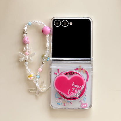 Korean Love Magnetic Flip Case