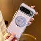 Elegant Faux Leather Gear Spinner Kickstand Case