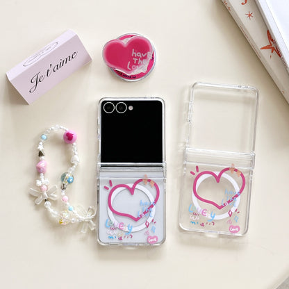 Korean Love Magnetic Flip Case