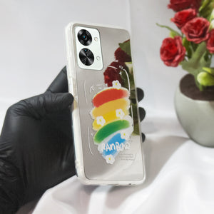 Reflective Mirror Rainbow Pattern Phone Case
