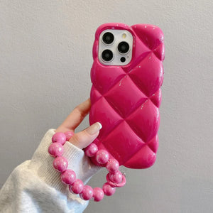 3D Glossy Diamond Grid Shockproof Case
