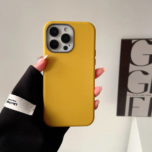 Grain Leather Case - Yellow
