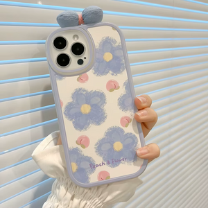 Cute Girl 3D fabric bow Flower Phone Case