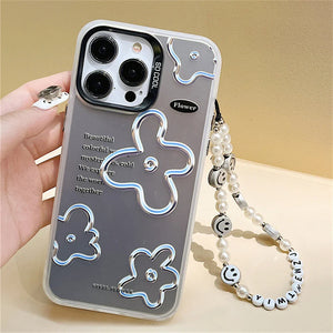 iPhone - Floral Pearl Case with Lanyard.