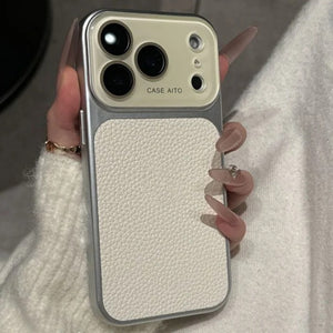 UrbanLeather Texture White Case - iPhone