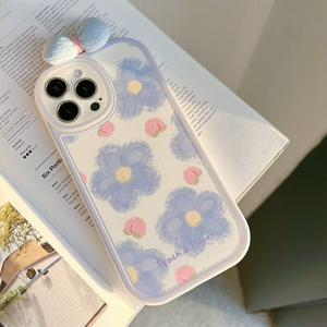 Cute Girl 3D fabric bow Flower Phone Case