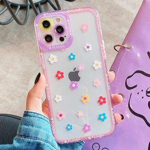 iPhone 13 Series  - Flower Painted Clear Case