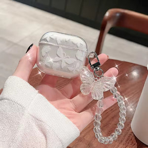 Butterfly Pattern AirPods Case with Bracelet