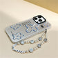 iPhone 14 Series - Floral Pearl Case with Lanyard