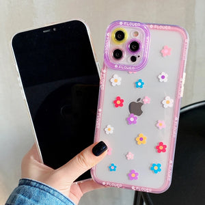 Flower Painted Clear Case