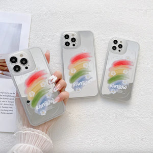 Reflective Mirror Rainbow Pattern Phone Case