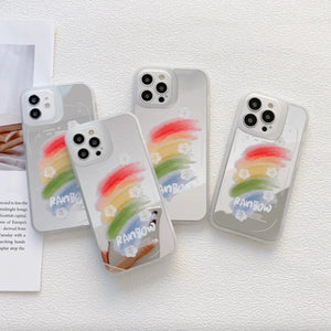 Reflective Mirror Rainbow Pattern Phone Case