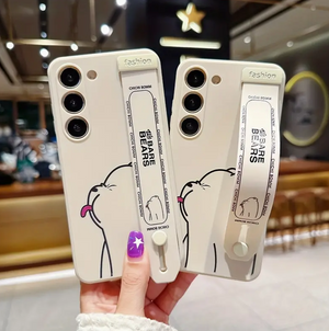 Galaxy S22 Series - Cute Bear Wrist Band Case