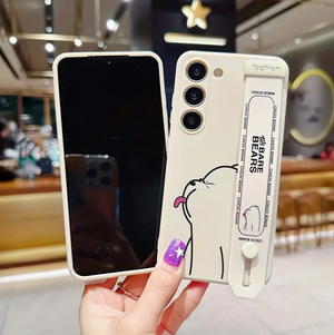 Galaxy S Series - Cute Bear Wrist Band Case