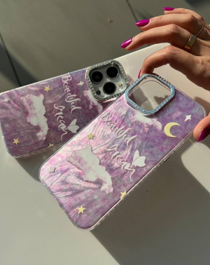 iPhone - Cute Moon Purple Case