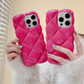 3D Glossy Diamond Grid Shockproof Case