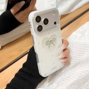 Cute Bling Bow Heart Case
