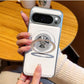 Elegant Faux Leather Gear Spinner Kickstand Case