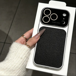 UrbanLeather Texture Black Case - iPhone