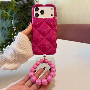 3D Glossy Diamond Grid Shockproof Case