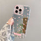 iPhone 14 Series - Pink Butterfly Floral Mirror Case