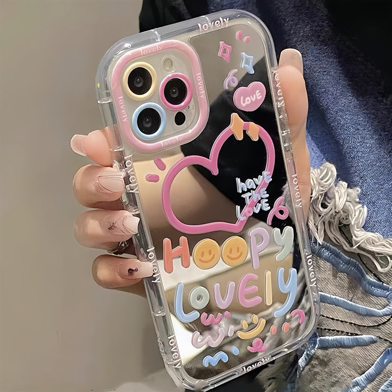 iPhone 14 Series - Lovely Heart Mirror Case