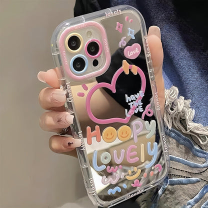 iPhone 14 Series - Lovely Heart Mirror Case