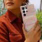 Tweed Wallet Case-Pink
