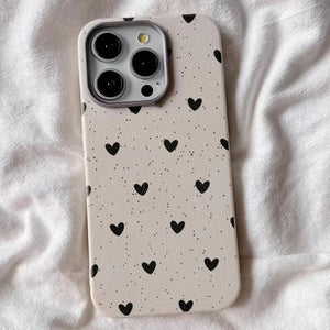 Speckled Heart Case-White