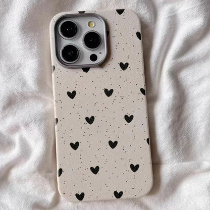 Speckled Heart Case-White