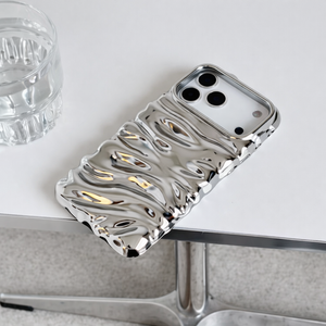 3D Silver Fluid Armor Case