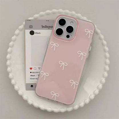 Bow Doodle Case-Pink