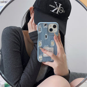 Denim Mirror Panel Case
