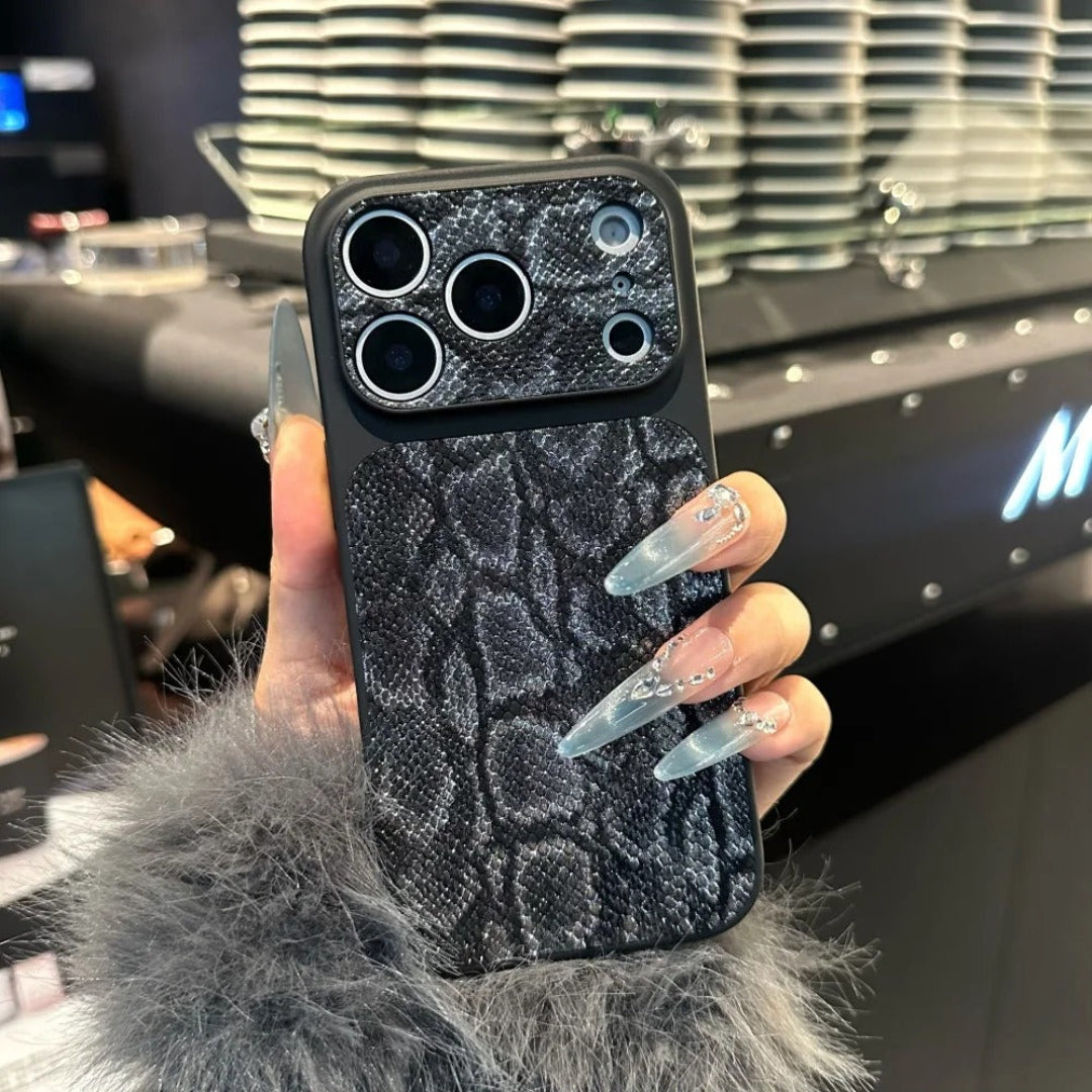 Electroplated PythonGrip leather Case