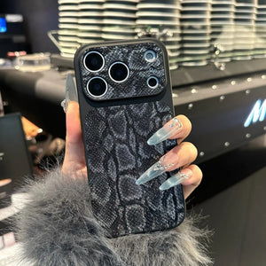 Electroplated PythonGrip leather Case