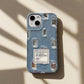 Denim Mirror Panel Case - Blue
