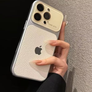 UrbanLeather Texture White Case - iPhone