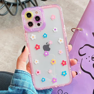 Flower Painted Clear Case