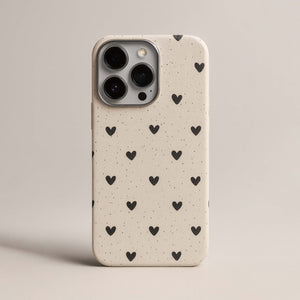 Speckled Heart Case-White