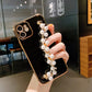 Galaxy S Series - Wrist Strap Pearl Chain Phone Case