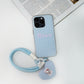 Cute Checkered Case with Heart Strap