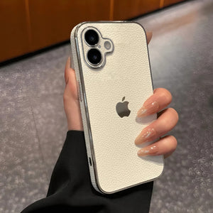 Luxe Leather Shield Case - White