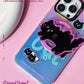 iPhone 14 Series - Black Cat Case With Magnetic Holder
