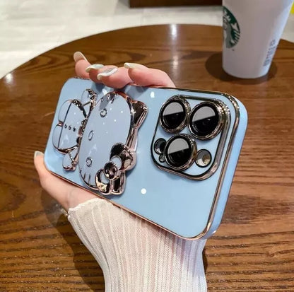 iPhone - Mirror Kitty Stand Case